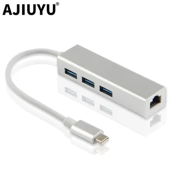 AJIUYU USB C Hub Tipo c Adapteris 
