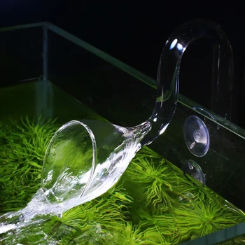 Akvariumas Skimmer Stiklo Lily Pipe Nugara Paviršinio vandens Pritekėjimo Srautas 13mm 17mm Vandens Augalai, Bakas Išorės Filtras Žuvų Bakas Priedai