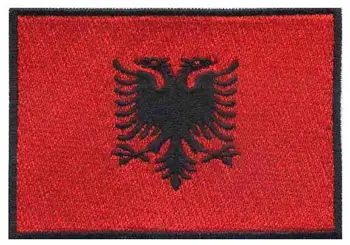 Albanijos Vėliava, siuvinėtos vėliavos pleistras-siuvimo reikmenys Nemokamas Pristatymas