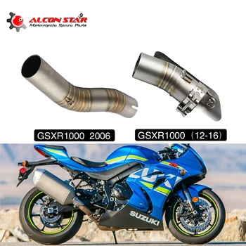 Alconstar-Motociklo Išmetimo Duslintuvo Vidurinės Nuorodą Vamzdis Su Šilumos Skydas, Sistema Suzuki GSXR 1000 2012 m. iki 2016 m. į L2 L6 Slip-on