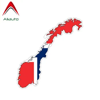 Aliauto Norvegijos Vėliava Automobilių Lipdukas Žemėlapis Šalmas Apdailos Decal Priedai PVC Passat B5 