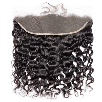 ALIBELE Vandens Banga Ryšulius Su Priekinės Uždarymo Remy Human Hair Nėriniai Priekinio Uždarymo Su Brazilijos Plaukų Pynimas 3 Ryšulius