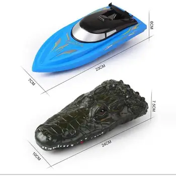 Aligatorius nuotolinio valdymo valtis nuotolinio valdymo žaislas, elektros greičio valtis paplūdimio klaidingą valtis kontrolės žaislas nuotolinio krokodilas H7D9
