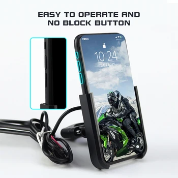 Aliuminio Dviračių motociklų Telefono Laikiklis, USB įkroviklis, laikiklis 360 laipsnių Motociklo, dviračio rankenos galinio vaizdo pagalbos telefono Mount