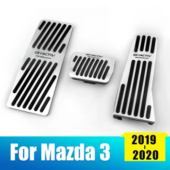 Aliuminio lydinio Automobilių Degalų Pėdos Poilsio Pedalas Akseleratoriaus Pedalą Stabdžių Clucth Pedalo ir Dangtis Mazda 3 Axela CX30 2019 2020 Priedai