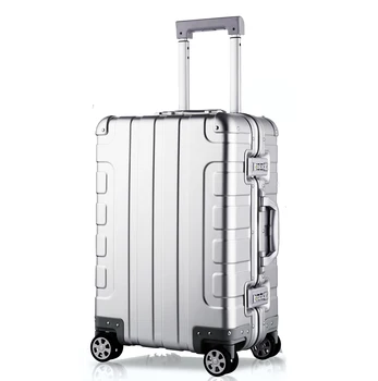 Aliuminio lydinio bagažo ,20 Colių lagaminą ant ratų ,Nešti-ant vežimėlio atveju