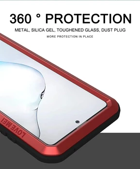 Aliuminio Metalo Case For Samsung Galaxy Note 10 Lite Sunkiųjų Šarvų atsparus smūgiams Telefono dėklas Samsung M60S A81 Vandeniui Atveju