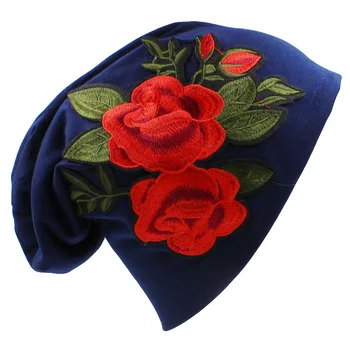 ALTOBEFUN Gėlių Dizainas Skrybėlę Rose Plonas Skrybėlę Ir Beanies Ponios Skrybėlę Bžūp Mados Prekės ženklo Rudens Žiemos Mergina, Skrybėlės Moterims BHT049