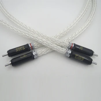 Amerikos Kimber Campbell 8AG vieno krištolo, sidabro RCA audio signalo kabelis Su WBT RCA Plug stiprintuvo garso Kabelis