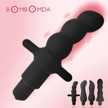 Analinis Vibratorius Butt Beads Plug Prostatos Massager Sekso Žaislai Suaugusių Vyrų, Moterų, Gėjų, Makšties G Spot Išangę Stimuliatorius Silikono Buttplug