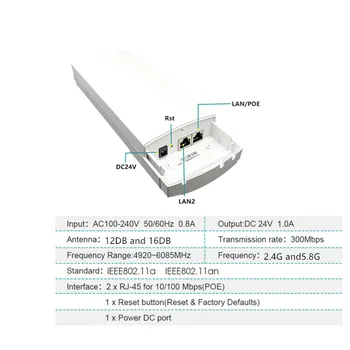 ANDDEAR9341 9331 Chipset WIFI Maršrutizatoriaus WIFI Kartotuvas Ilgo Nuotolio 300Mbps2.4G Lauko MEZON AP Bridge wifi range extender