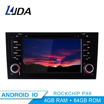 Android 10.0 4+64GB PX6 DSP Automobilio multimedia DVD Grotuvas GPS Radijo AUDI A6 C5 4B 1997-2005 GPS stereo Video 2 Din Automobilio Radijo