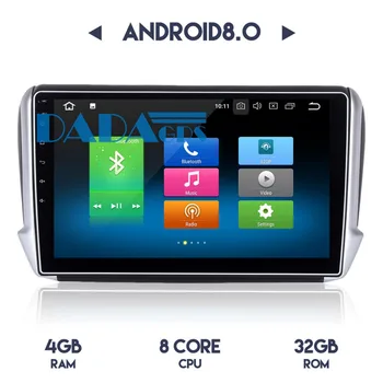 Android 9.0 4GB RAM Automobilio Radijas Stereo GPS Navigacija PEUGEOT 208 2008 m. 2012-2016 Automobilių DVD Grotuvas, Vaizdo Multimedijos Video