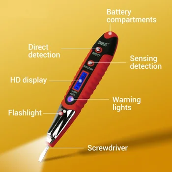ANENG VD700 Skaitmeninis Displėjus, LED apšvietimas Multi-funkcija Įtampos Testeris Pen Saugos Indukcija Elektrikas Bandymo pieštukas