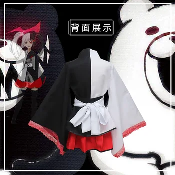 Anime Danganronpa Monokuma Cosplay Pinafores Kimono Suknelės Vaikams, Vyrams, Moterims, Helovyno Cosplay Kostiumai, Plius Dydis