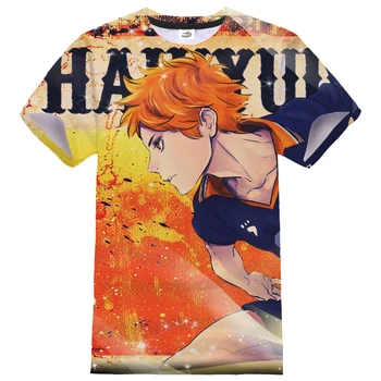 Anime T-shirt Haikyuu 3D Atspausdintas Vyrų, Moterų Atsitiktinis Mados Hip-Hop Streetwear Marškinėlius Harajuku Mados Unisex marškinėliai Topai Drabužiai