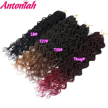 Antoniah Senegalo Banguoti Twist Nėrimo Nerijos Plaukų Pre-kilpinės Twist Nerijos Nėrimo Black Women18Inch Twist Pintas Perukas