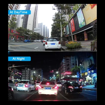 Anytek 1080P 10Inch 170 Jutiklinio Ekrano Veidrodis Naktinio Matymo Brūkšnys Cam duomenų srautams pritaikytos Medijos Dvigubo Objektyvo Galinio vaizdo Car DVR Parkavimo Jutiklis