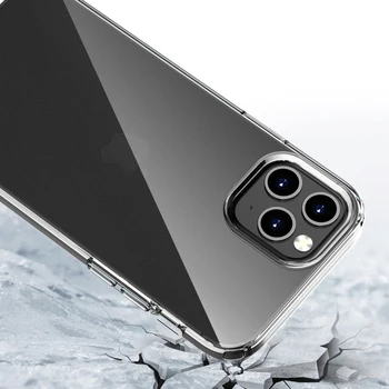 Apple iphone 12 5.4 6.1 6.7 atveju, atsparus smūgiams Crystal Clear Minkštos TPU oro Pagalvė Telefoną 