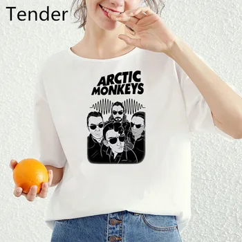 Arctic Monkeys 2020 Metų Vasaros Viršūnes Moterų harajuku Marškinėliai rock roll Trumpas Rankovės O kaklo Marškinėlius Moterų Spausdinti negabaritinių T Shirts