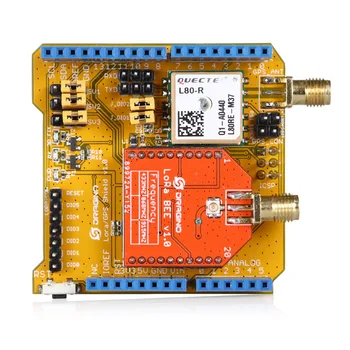 Arduino Shield featuring GPS ir LoRa® technologija