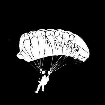 Asmeninį Kūrybos Parašiutu Mados Automobilio Langą Vinilo Automobilių Lipdukas Tinka Įvairių Modelių Juoda/Balta, 14cm*12cm