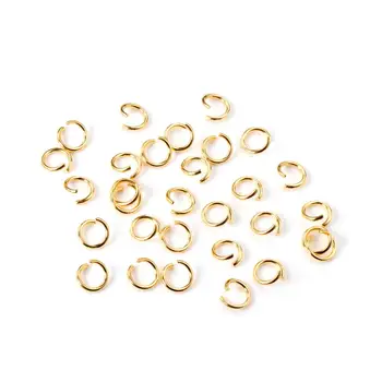 ASON 1000pcs/daug Aukso, Sidabro Spalva tainless Plieno Atidaryti Šuolis Žiedai, Nerūdijančio Steeel Didmeninė Split Žiedai Jungtys 