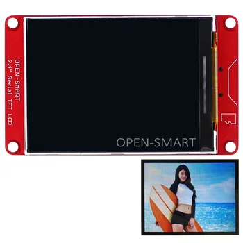 ATIDARYTI-SMART 2,4 colių UART Serijos TFT LCD modulio Plėtra Skydas su TF kortelės lizdas Arduino UNO R3 Mega2560 Nano Leonardo