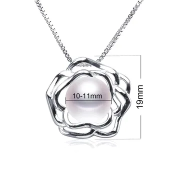 Atstumas parduoti!! Aukštos Blizgesys Natūralių Gėlavandenių Perlų 2020 Naujas Mados Gėlių Karolius, Moterims, 925 sidabro Karoliai Karšto