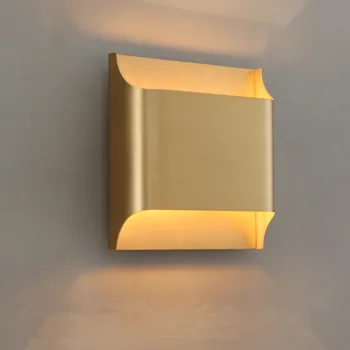 Auksas Varis Stačiakampis/Kvadratas LED sieninių šviestuvų Salonas Sienos Sconce Vonios kambarys Naktiniai Sienos Lempa, Namų Atmosferą, Apdailos Šviestuvas