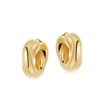 Aukso stambusis entwine žiedai, auskarai moterims bold crossover klasikinis hoopas auskarai rudens-žiemos mados 2020 m.
