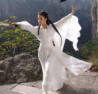 Aukštos Kokybės Klasikinės hanfu kostiumas Kinijos liaudies šokių balta/raudona/rožinė kostiumai Filmo Vaidmenys