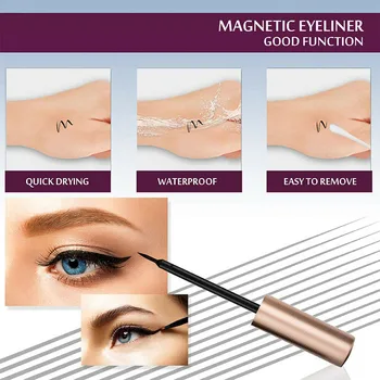Aukštos Kokybės Magnetinių skystus akių kontūro su Netikrų Blakstienų Daugkartinio naudojimo Blakstienas Moterų Panele