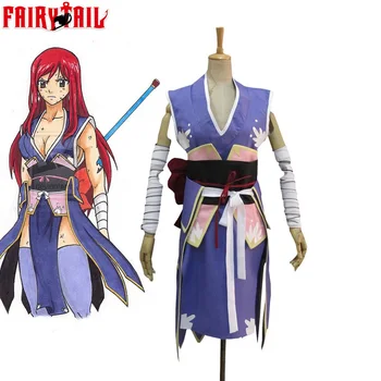 Aukštos Q Unisex Anime Cos Fairy Tail Titania Erza Scarlet Amžinai Imperatorienė Šarvai Kimono Cosplay Kostiumų Komplektai