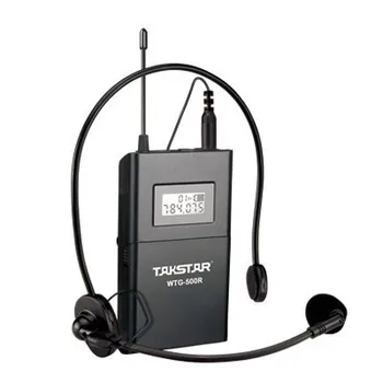 Aukščiausios Kokybės Takstar WTG500 UHF PLL Belaidžio gido sistema balso prietaiso mokymo ausinių Siųstuvas +Imtuvas+MIKROFONAS+ausinės