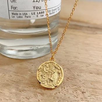 Autentiškas 925 Sterlingas sidabro, Aukso Napoleonas Portarit Monetos Pakabukas Karoliai FINE Jewelry TLX2159
