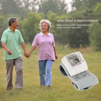 Automatinis Skaitmeninis LCD Ekranas Riešo Stebėti Širdies Plakimas Norma Pulso Matuoklis Baltos Patogus Nešiotis