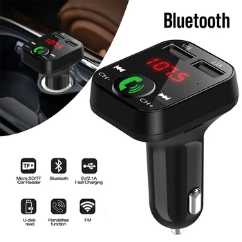 Automobilinės laisvų Rankų įrangą Belaidžiu Bluetooth, FM Siųstuvas, LCD Grotuvas, USB 2.1 Rankas, Nemokamas Bevielis Automobilinis Mp3 Grotuvas Bluetooth