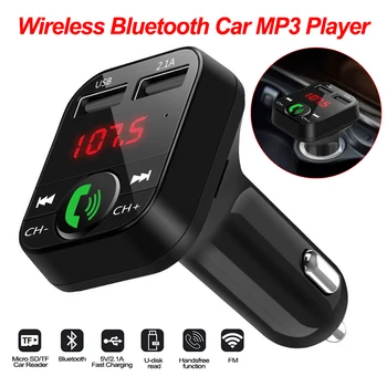 Automobilinės laisvų Rankų įrangą Belaidžiu Bluetooth, FM Siųstuvas, LCD Grotuvas, USB 2.1 Rankas, Nemokamas Bevielis Automobilinis Mp3 Grotuvas Bluetooth