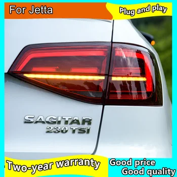 Automobilio Stilius VW Jetta užpakalinis žibintas Jetta MK7 žibintai-2018 LED Uodegos Šviesos Žibintas DRL+Stabdžiu+Parkas Stop Žibintas Atgal