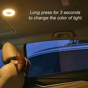 Automobilių Skaitymo Lemputė USB LED Šviesos Nešiojamų Turas Įkrovimo Interjero Universalus Liesti Tipo Šviesos Lempos Naktį Belaidžio Interi I8F5