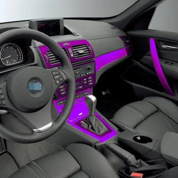 Automobilių Stiliaus 3D 5D Anglies Pluošto Automobilio Salono Konsolė Spalvų Kaita, Liejimo Lipdukas Lipdukai BMW X3 E83 2006-2010 m.