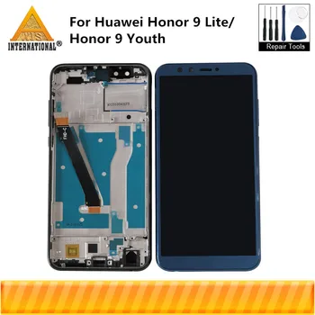 Axisinternational Už Huawei Honor 9 Lite LCD Ekranas Su Rėmu+Touch skaitmeninis keitiklis Skirtas LLD-AL00 LLD-AL10 LLD-TL10 LLD-L31