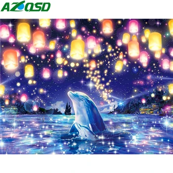 AZQSD Dažymas Numeriai Delfinų Unframe 