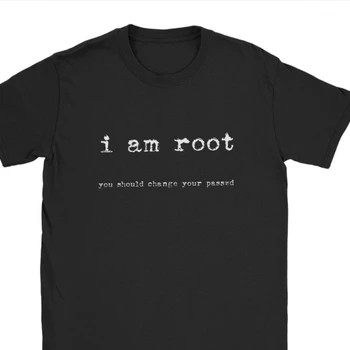 Aš Esu Šaknis T Marškinėliai Vyrams Medvilnės Naujovė Tshirts Ubuntu Komandą Linux, Unix Įsilaužimo Tees Fitneso Drabužius Grafinis