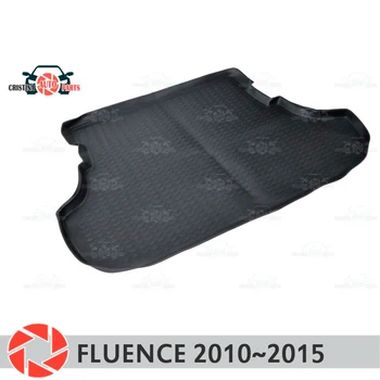 Bagažo skyriaus kilimėlis Renault Fluence 2010~bagažo skyriaus grindų kilimėlių ne slydimo poliuretano purvo apsaugos, vidaus reikalų kamieno automobilių stilius