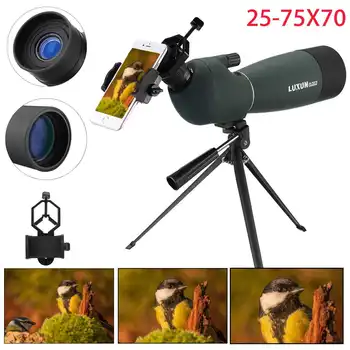 BAK4 25-75X70 HD Teleskopo Objektyvo Zoom Spotting scope Monokuliariniai Artinimo Vandeniui atsparus Universalus Telefono Adapteris tvirtinimo Medžioklės