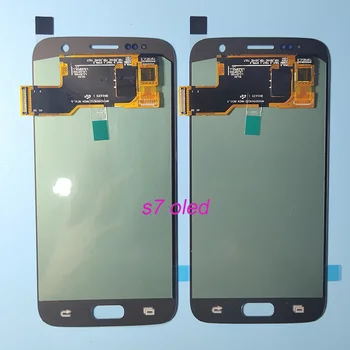 Bandymo OLED LCD SAMSUNG Galaxy S7 G930 G930F LCD Ekranas Jutiklinis Ekranas skaitmeninis keitiklis SAMSUNG S7 G930F SM-G930F Asamblėja