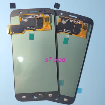 Bandymo OLED LCD SAMSUNG Galaxy S7 G930 G930F LCD Ekranas Jutiklinis Ekranas skaitmeninis keitiklis SAMSUNG S7 G930F SM-G930F Asamblėja