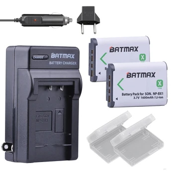 Batmax 2vnt NP-BX1 NP BX1 Baterija +Skaitmeninės Sienos Kroviklis Sony DSC RX1 RX100 AS100V M3 M2 HX300 HX400 HX50 HX60 GWP88 AS15
